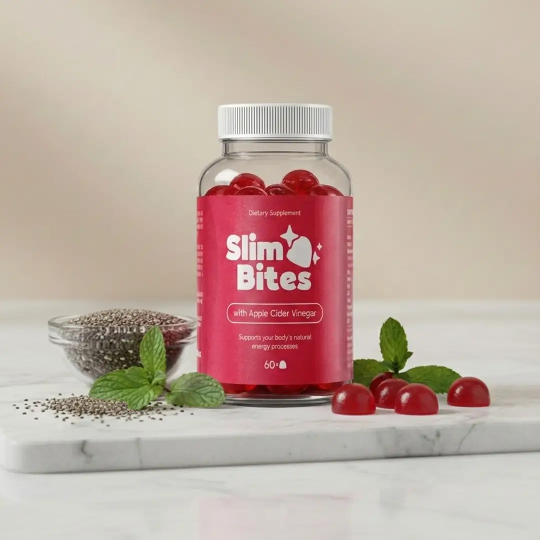 Cliente utilisant un gummy SlimBites